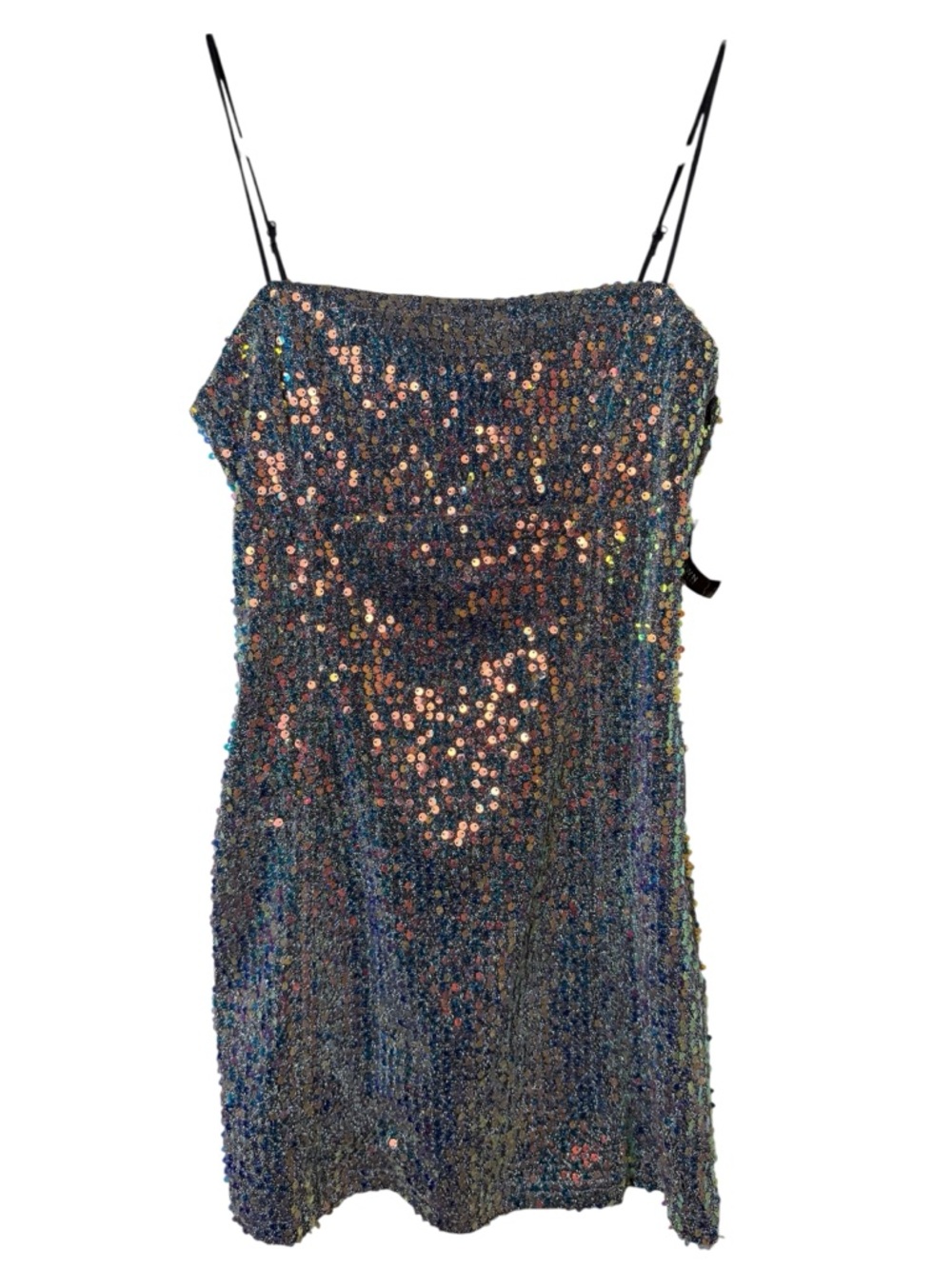 Urban Outfitters Small Iridescent Sequin Mini Dress in Blue and Pink